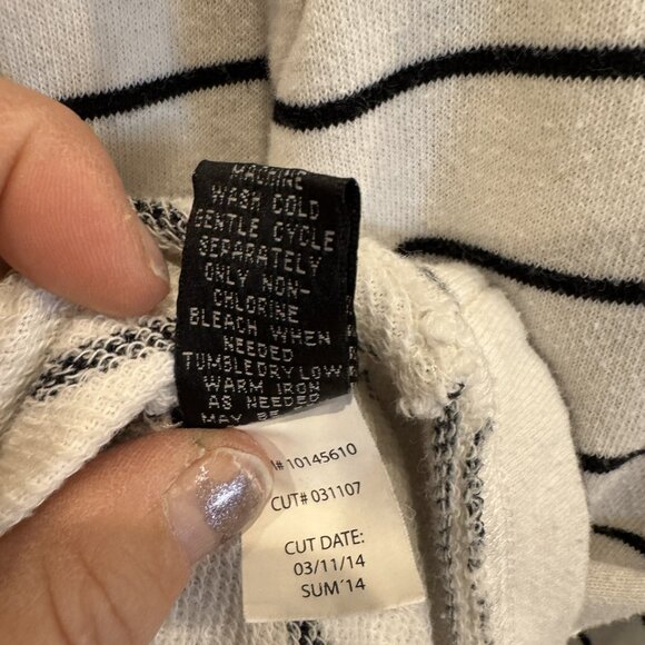 FUC Torrid Sz. 1 Knit Blazer White with Black Stripes Casual Lightweight - Picture 6 of 8